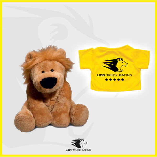 LION TRUCK RACING grande peluche lion jaune